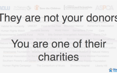 She is not your donor. You are one of her charities.